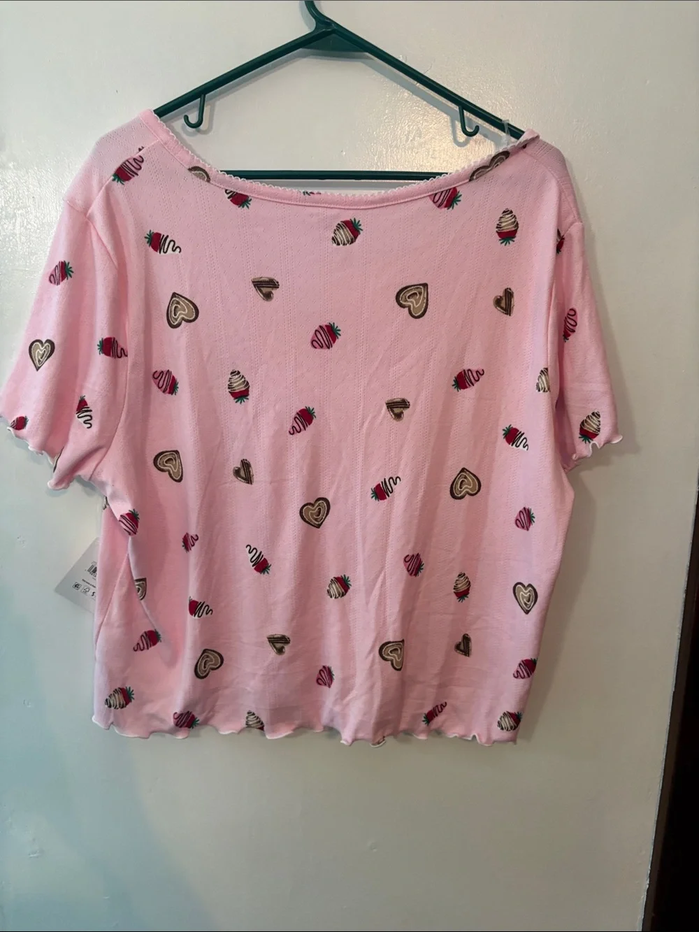 NWT:  Pink Heart & Strawberry Short Pajama Set